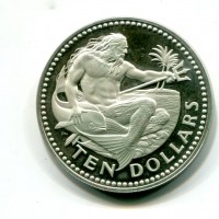Barbados: 10 dollari 1974 (KM#17a)
