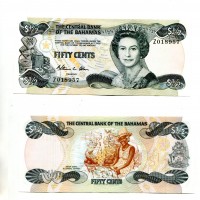 Bahamas: 1/2 dollar 1984 (z) (Pick#42R), serie sostitutiva