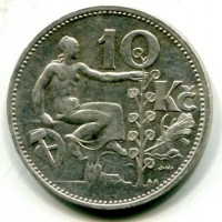 Cecoslovacchia, Repubblica (1918-1938): 10 Korun 1932 (KM#15)
