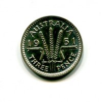 Australia, Giorgio VI (1936-1952): 3 pence 1951 (KM#44)
