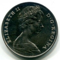 Gibilterra, Elisabetta II (1952-2022): 1 corona 1968 (KM#4)
