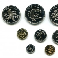 Belize: serie zecca 1975-Proof, 8 pezzi da confezione zecca (KM#PS3)