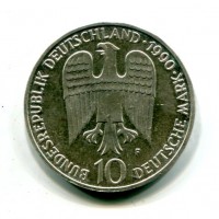 Germania, Rep. Federale (dal 1949): 10 marchi 1990 "F. Barbarossa" (KM#174)
