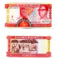 Gambia: 5 dalasis (1991-95) (Pick#12A)
