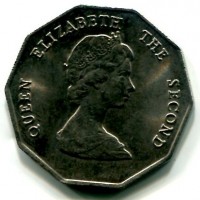 East Caribbean States, Elisabetta II (1952-2022): 1 dollaro 1989 (KM#20)
