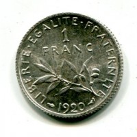Francia, Terza Repubblica (1871-1940): 1 franco 1920 (Gadoury#467)
