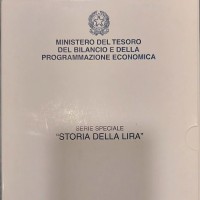 Repubblica Italiana: 1999, dittico "Storia della Lira", due monete nella confezione ufficiale