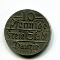 Danzica, Città Libera (1919-1939): 10 pfenning 1923 (KM#143)
