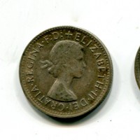 Australia, Elisabetta II (1952-2022): 1 scellino 1961 (KM#59)

