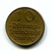 Danzica, Città Libera (1919-1939): 10 pfenning 1932 (KM#152)

