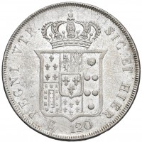 Napoli, Ferdinando II (1830-1859): piastra da 120 grana 1840 (Gigante#66)
