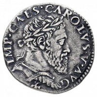 Milano, Carlo V (1535-1556): denaro da 10 soldi (Crippa,III,62#15; CNI,V,237#65), grammi 3,02