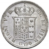 Napoli, Ferdinando II (1830-1859): piastra 1836 (Gigante#61)