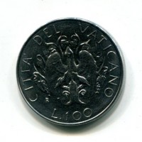Vaticano, Giovanni Paolo II (1978-2005): 100 lire 1989-XI