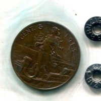 Vittorio Emanuele III (1900-1943): 5 cent. 1913 "Senza Punto" (Gigante#260e), perizia "Barion"
