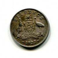 Australia, Giorgio V (1910-1936): 6 pence 1927 (KM#25)
