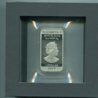 Australia, Elisabetta II (1952-2022): 1 dollaro 2019-Oncia "Dragone" -Proof-, in confezione