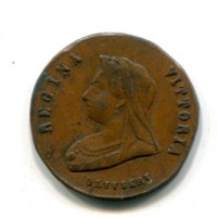Napoli, fine XIX secolo: medaglia by Olivieri "Regina Vittoria", diametro 21mm