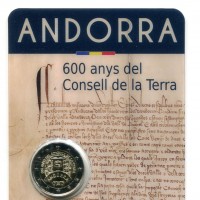 Andorra 2019: 2 euro "600° Anniversario del Consell de la Terra"