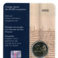Andorra 2019: 2 euro "600° Anniversario del Consell de la Terra"