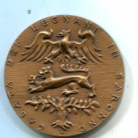 Saronno 1990: medaglia Circolo Numismatico Saronnese "Casata dei Legnani in Saronno", diametro 50mm