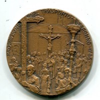 Saronno 1991: medaglia Circolo Numismatico Saronnese "Processione del Trasporto Saronno", diametro 50mm