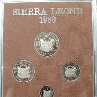 Sierra Leone: proof set 1980, 6 pezzi nella confezione ufficiale (KM#PS6)