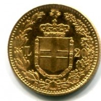 Umberto I (1878-1900): 20 lire 1881 (Gigante#11)
