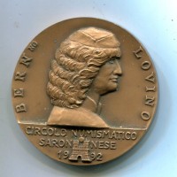 Saronno 1992: medaglia Circolo Numismatico Saronnese "Bernardino Luini", diametro 50mm