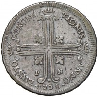 Palermo, Carlo di Borbone (1734-1759): 6 tarì 1735 "Incoronazione" (MIR#554), grammi 13.43. Ex Collezione Strada