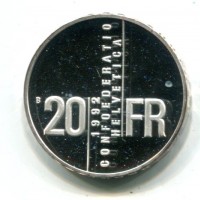 Svizzera, Confederazione: 20 franchi 1992 "Gertrud Kurz",