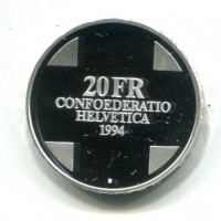 Svizzera, Confederazione: 20 franchi 1994 "Ponte del Diavolo",
