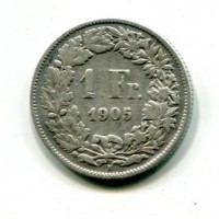 Svizzera, Confederazione: 1 franco 1905