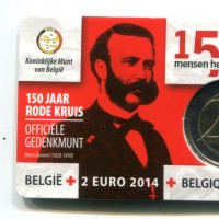 Belgio 2014: 2 euro "150° Anniversario della Croce Rossa"
