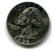 USA: 1/4 dollaro 1955 "Washington"
