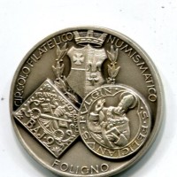 Foligno: medaglia Circolo Filatelico-Numismatico, gr.15,73, diametro 32mm