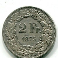 Svizzera, Confederazione: 2 franchi 1879