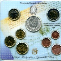 Italia 2006: serie annuale, 9 pezzi (5 euro in argento), data scritta a penna sulla confezione