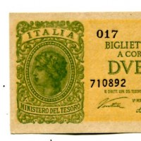 Luogotenenza: 2 lire 23/11/1944 "Italia Laureata" (Gigante,BS#9A)
