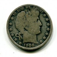 USA: 1/2 dollaro 1908 "Barber", lucidato
