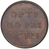 Pio II (Enea Silvio Piccolomini di Corsignano 1458-1464): medaglia di restituzione XVIII sec, opus Girolamo Paladino per il  D/ e bottega Hamerani per il R/ (Modesti CNORP I#72 AE), grammi 35.70, mm 45.3. Ex Tkalec AG, Zurigo 7 maggio 2008, lotto 37, realizzo 160,00 CHF + diritti.