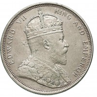 Straits Settlements, Edoardo VII (1901-1910): 1 dollaro 1904 (KM#25), grammi 26.98