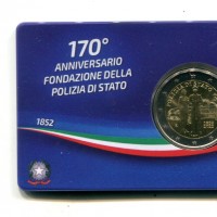 Italia 2022: 2 euro commemorativo "Polizia di Stato", in coincard ufficiale
