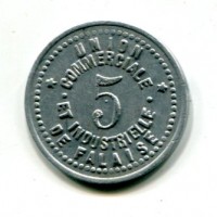 Francia, Falaise: gettone da 5 cent "Union Commerciale Et Industrielle", diametro 21mm