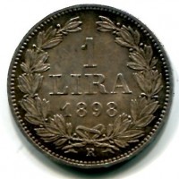 San Marino: 1898, 1 lira (Gigante#27)
