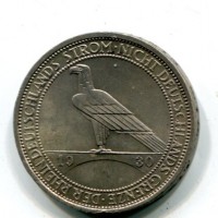 Germania, Repubblica di Weimar (1919-1933): 3 reichsmark "Rhineland" 1930-A (KM#70)