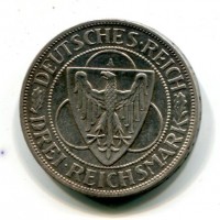 Germania, Repubblica di Weimar (1919-1933): 3 reichsmark "Rhineland" 1930-A (KM#70)