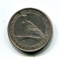 Germania, Repubblica di Weimar (1919-1933): 3 reichsmark "Rhineland" 1930-G (KM#70)