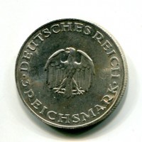 Germania, Repubblica di Weimar (1919-1933): 3 reichsmark "Lessing" 1929-D (KM#60)