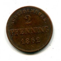 Germania, Bayern, Maximilian II (1848-1864): 2 pfennig 1862 (KM#857)